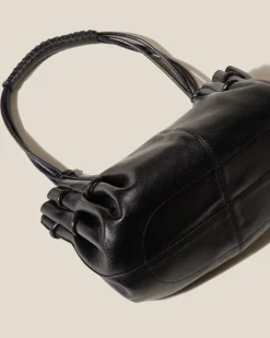 Arta Pleated Shoulder Bag | Black