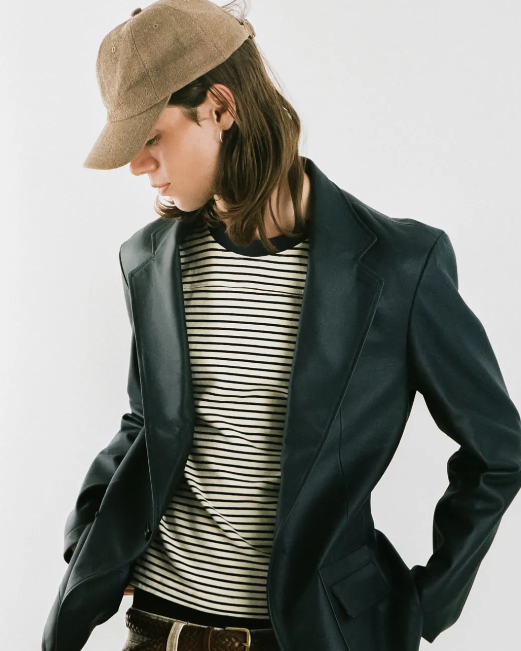Contrast Fabric Baseball Cap | Mocha