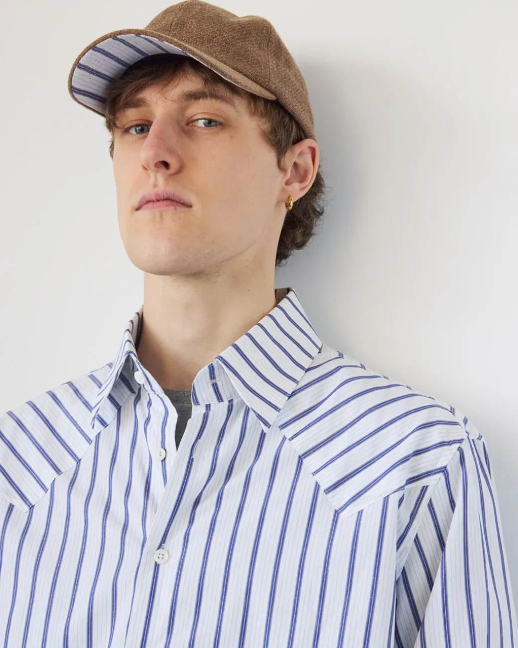 Contrast Fabric Baseball Cap | Mocha