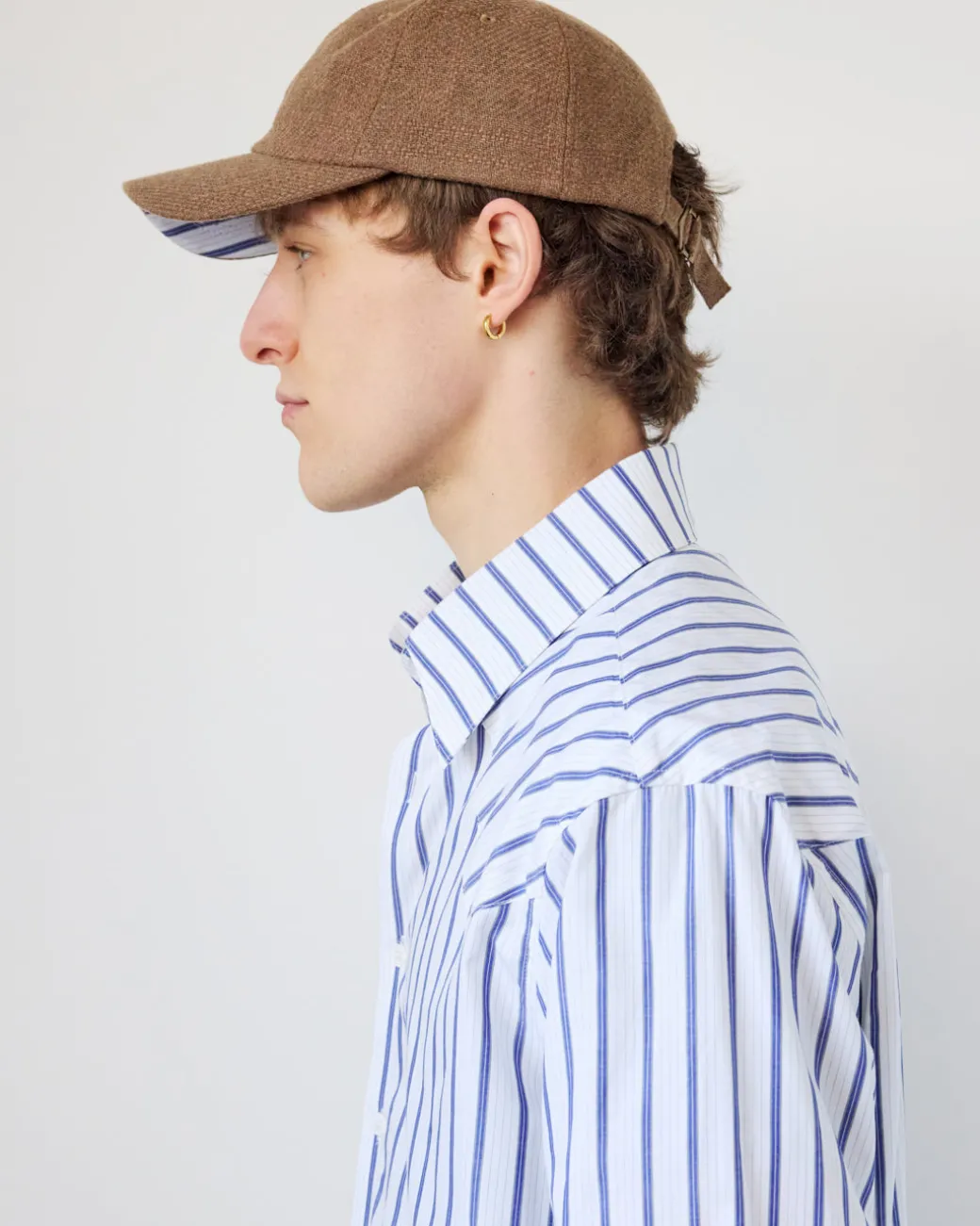 Contrast Fabric Baseball Cap | Mocha