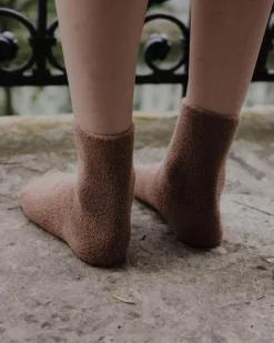 Buckle Overankle Socks | Brandy