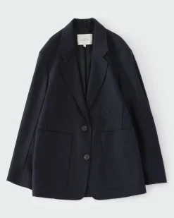 Conde Tropical Wool Jacket | Darkest Navy