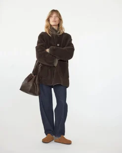 Full Grain Leather Bucket Bag | Brown